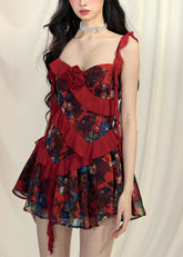 Lemon Floral Strap Dress